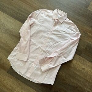 Emanuel Berg Men's Modern Fit Button Up Shirt‎ Light Pink Poland 16" M/L